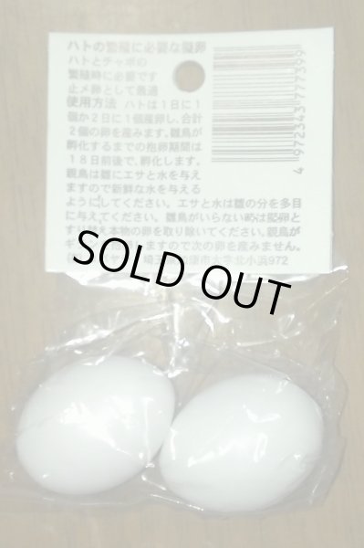 画像2: ハトの擬卵(偽卵)　２個入り (2)