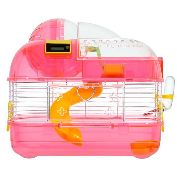 画像3: マルカン　２階でくるくるM  ピンク   ハムスター用 (3)